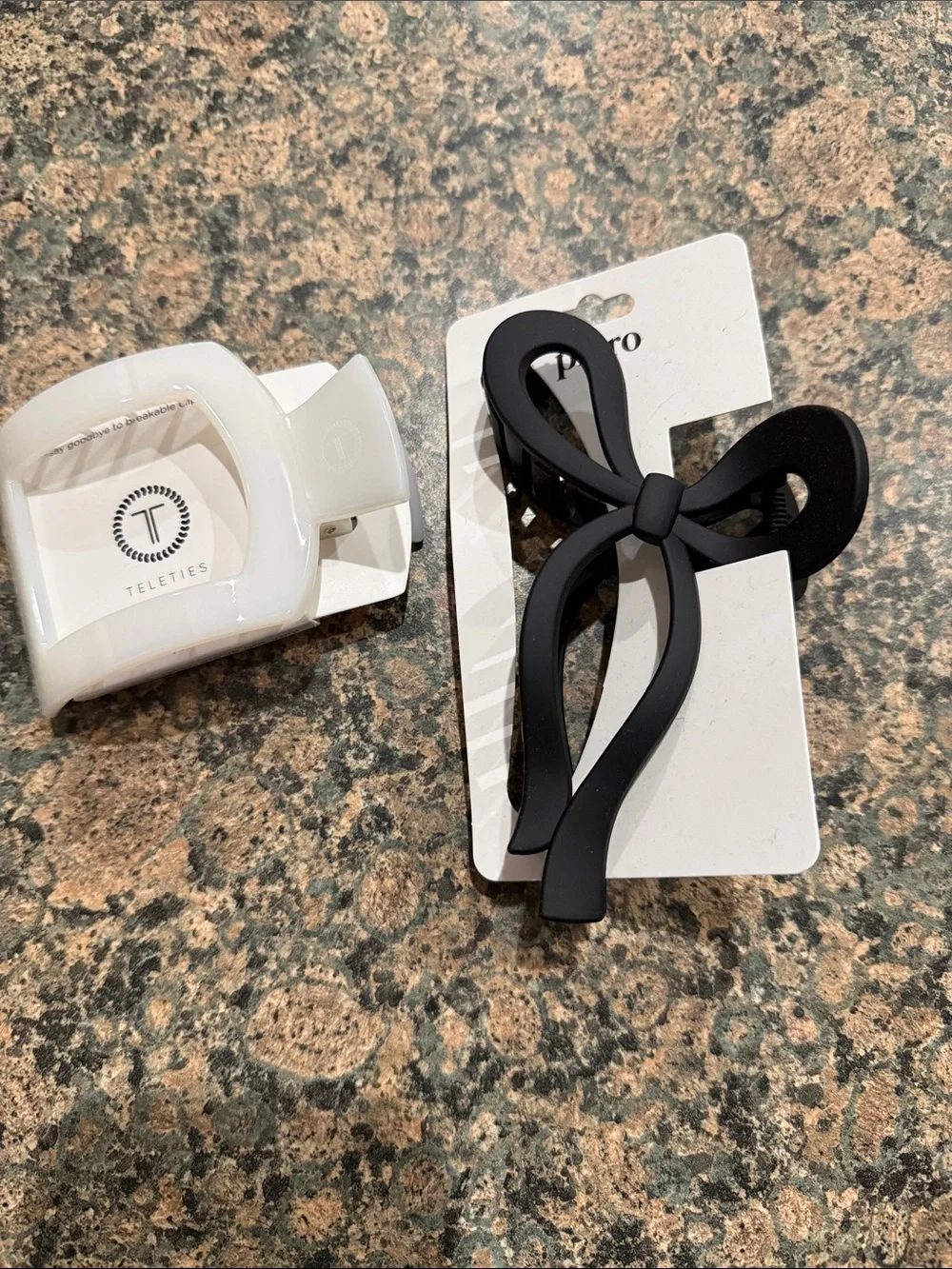 Nip White Claw Clip & Black Bow Claw Organizer Set - Hair claw